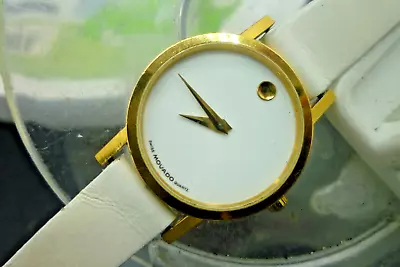 Ladies 24mm MOVADO MUSUEM White Quartz Watch • $62