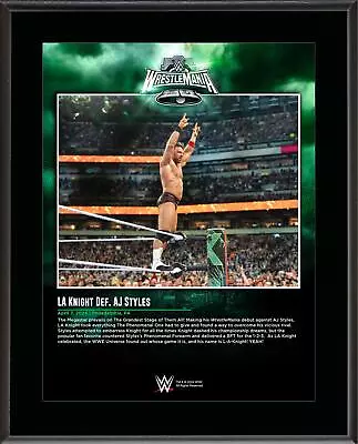 LA Knight WWE 10.5  X 13  WrestleMania 40 Night 2 Sublimated Plaque • $29.99