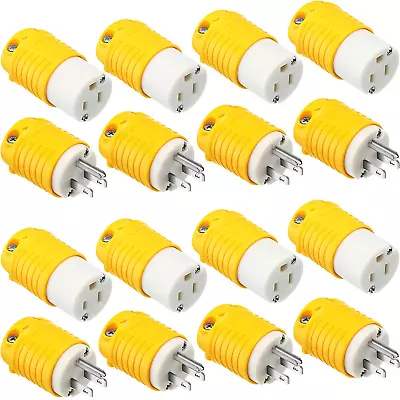 Sherr 16 Pcs Extension Cord Ends 15A 125V 2 Pole 3 Wire Heavy Duty Replacement M • $47.74