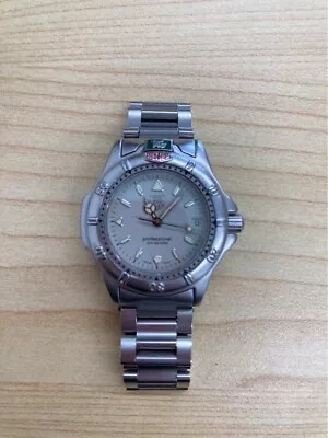 Tag Heuer Professional 4000 WF1210-K0 Watch Men 34mm Quartz Date Vintage Silver • $291