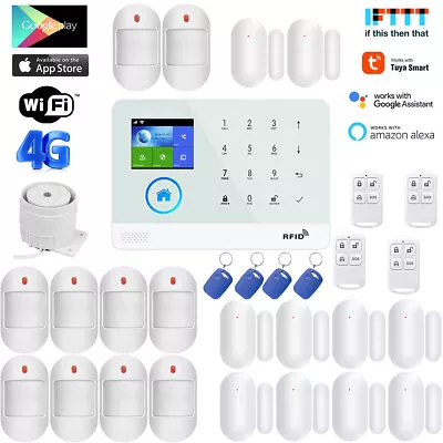 F04 AU/US 4G+WiFi Tuya APP Wireless Kits Home Security Alarm System+Alexa+Google • $289.99