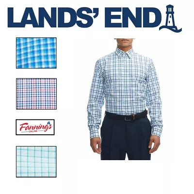 Lands’ End Men’s Performance Dress Shirt | I51 • $22.98