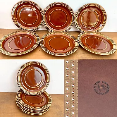 Vintage Hornsea Heirloom Side Plates / Saucers X 6 MCM 1977 Brown Pattern • £24