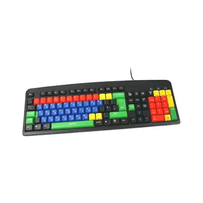 Usb Computer Keyboard With Coloured Keys Ideal For Children (rm2) • £13.99