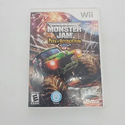 Monster Jam: Path Of Destruction (Nintendo Wii) No Manual  Free Fast Shipping • $9.99