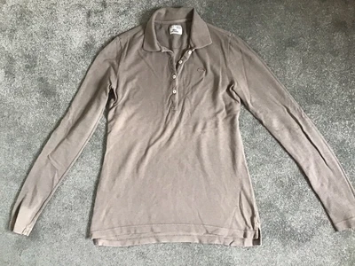 £4 • Buy Ladies Womens Lacoste Vintage Washed Long Sleeved Polo Shirt Top Size 38