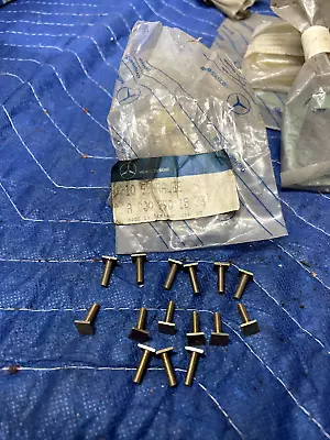 Nos Mercedes R107 W113 Pagoda Rear Trunk Lid Chrome Trim Bolts (15) 0009901833 • $165