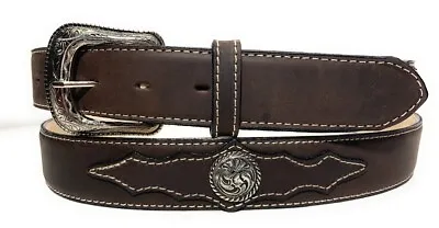 Men's Western Concho Leather Belt. Cowboy Rodeo Suede Concho Leather Belt  • $29.99