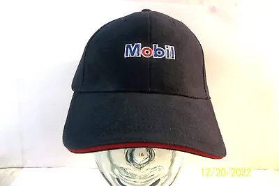 Mobil Oil Black Blue BaseBall Hat Cap Adult Adjustable Petroliana • $11.49