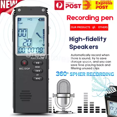 360° Digital Voice Recorder Dictaphone Audio Mini USB Mp3 Sound Mic 8g/16g MP3 • $39.99