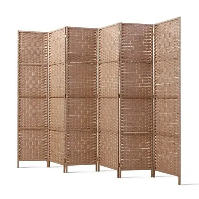 Artiss 6 Panel Room Divider Screen Partition Privacy Fold Stand Woven Natural • $93.95