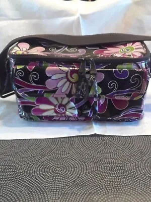 Vera Bradley Floral Purple Punch Onsulated Mini Cooler  Lunch Tote Bag W/ Strap • $21