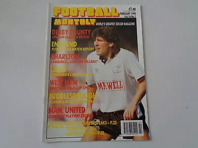 Football Monthly - February 1990 - Derby County Manchester United • £1.99