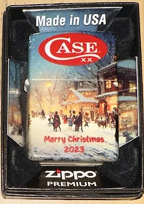 New 540 Zippo Lighter ”CASE MERRY CHRISTMAS 2023 ” On 540 Finish  Mint In Box • £29.99