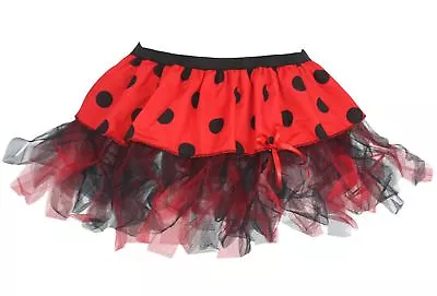 Womens Ladybird Insect Nature 12  Length Tutu Hen Party Book Day Fancy Dress • £12.95