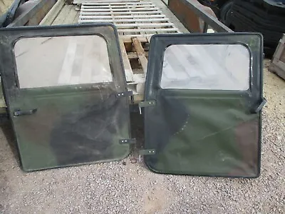 Set Of 2 Good Used Woodland Camo Soft Front Doors For HMMWV M998 • $299