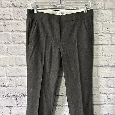 Max Mara Size 6 Womens Dress Pants Wool Cashmere Gray Straight Leg Trousers • $47.50