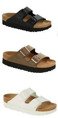 $79.99 • Buy Papillio By Birkenstock VEGAN Arizona NARROW Platform Comfort Sandals Slides NEW