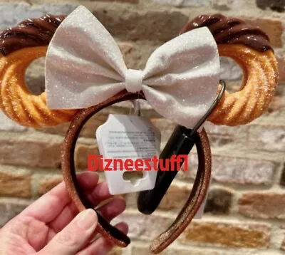 2023 Disney Parks Churro Chocolate Snacks Minnie Mickey Ear Ears Headband NEW • $30.76