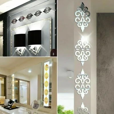 3D-Mirror Flower Removable Wall Sticker Art Acrylic Mural Decal Wall Home Decor • £3.59