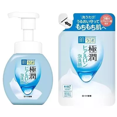 Hada Labo Gokujyun Super Hyaluronic Acid Face Wash Cleansing Foam Bottle&Refill • $19.50