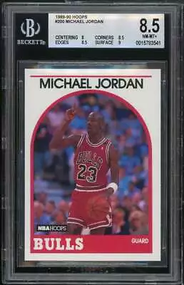 Michael Jordan Card 1989-90 Hoops #200 BGS 8.5 (8 8.5 8.5 9) • $25