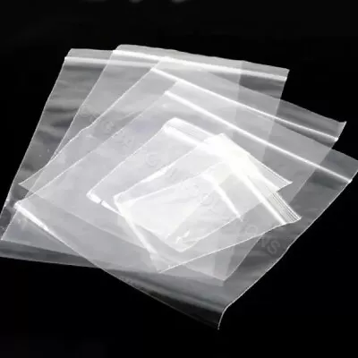 Grip Seal Bags Clear Polythene Bags Multi-use Food Medicine Jewellery • £112.05