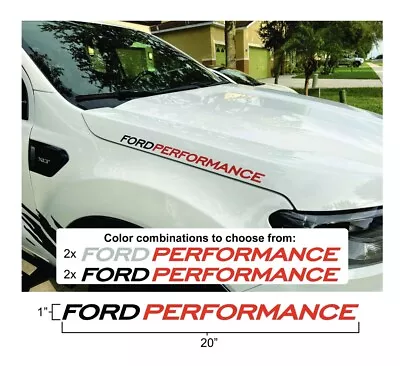 2 Ford Performance Hood Cowl Sticker Decal Fits Raptor Mustang Focus Explorer ST • $9.99