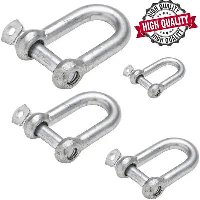 20 16 12 10 865 Mm Galvanised Steel Lifting Towing Bow Dee D Link Shackles • £2.95