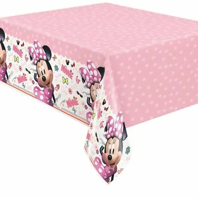 Iconic Minnie Mouse 1 Ct Birthday Party Tablecover Plastic 54x84 • $6.69