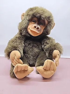 Vintage 1994 14  Hosung Monkey Hand Puppet Chimp Stuffed Plush Animal Toy Doll  • $30