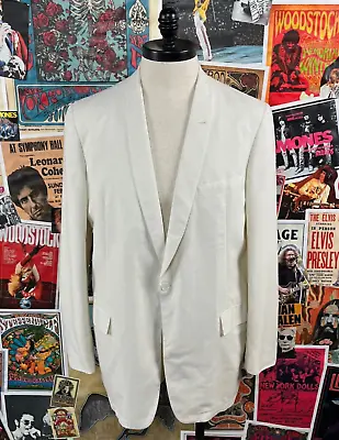 Men's White After Six Tuxedo Dinner Jacket Prom Mason Groom Wedding 42 Long • $74