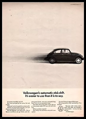 1968 VOLKSWAGEN VW Bug Beetle Vintage Car AD Automatic Stick Shift • $10.99