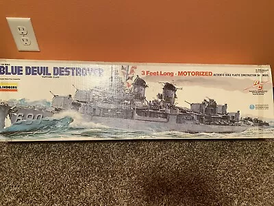 Lindberg Blue Devil Destroyer Ship Motorized Model Kit 1/125 • $150