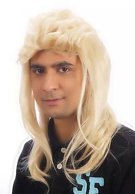 £4.99 • Buy 80's Blonde MULLET JASON WIG FANCY DRESS Pop Star HILL BILLY 1980s