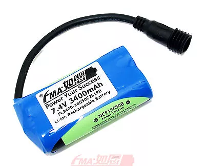 Protected 7.4V 3.4 Ah Li-ion Battery For Magicshine Bike Bicycle LED Light 2S1P • $27.88