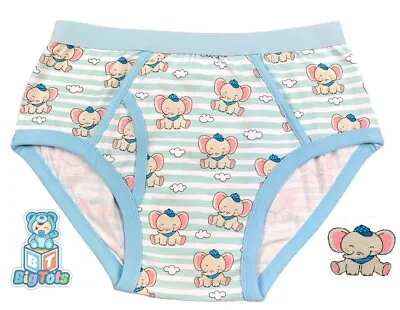 Adult Briefs Baby Boy Elephants Print  Autistic Underpants • $23.89