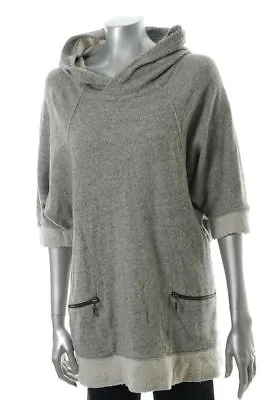 $39.95 • Buy New FAMOUS CATALOG Moda Cotton Gray Long Sleeves Hoodie Top Misses Sz M