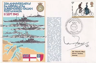 Surrendered Italian Fleet  Signed LT  Cdr  Ian E Fraser VC Holder • £11.95