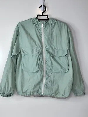 $17.99 • Buy Zara Girls 13-14 Windbreaker Jacket Light Blue  Full Zipper