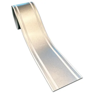 3  Metallic Silver Vinyl Racing Stripes Decal Trailer Boat Windows Pinstripes • $10.99