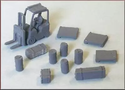 Knightwing A23 Fork Lift Trucks With Crates And Pallets Whitemetal N Gauge • £4.95