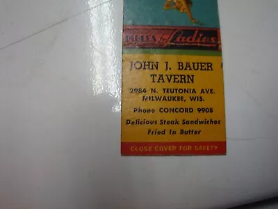 John J. Bauer Tavern. Milwaukee WI 20s-40s • $19.99