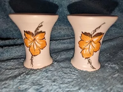 Pair Of E Radford Hand Painted (FB)  Foliage & Grape  10cm Tall Vases  - VGC • £9