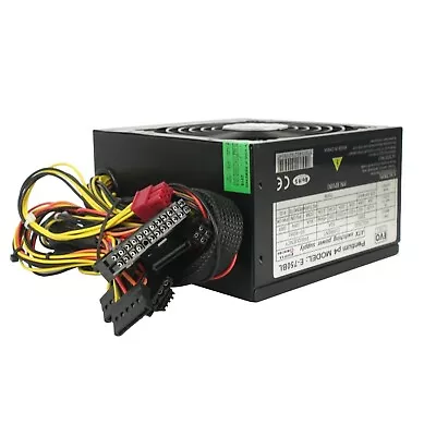EVO LABS 750W PSU PC Power Supply Unit Quiet 120mm Fan ATX PCI-E SATA Black • £29.30