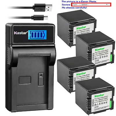 Kastar Battery LCD Charger For Panasonic CGA-DU21 CGR-DU21 & PV-GS19 PV-GS29 • $7.99