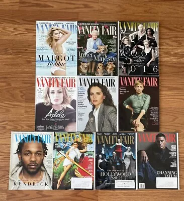 Magazine Lot Of 10 Vanity Fair 2016-2023 - Adele Kendrick Lamar Hollywood & More • $29.99