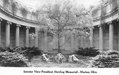 Marion Ohio~President Harding Memorial~Interior Wreaths~1953 Real Photo~RPPC • $6.50
