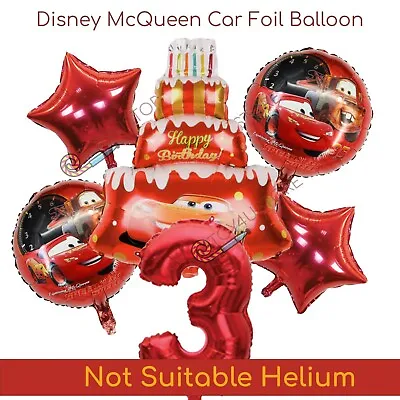 Disney McQueen Car 3rd Foil Balloons For Kids Birthday Party Decorations • £8.99