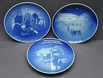 Vtg B&G Jule After 1971-1973 Christmas Copenhagen Porcelain Plates Lot Of 3 • $18.99